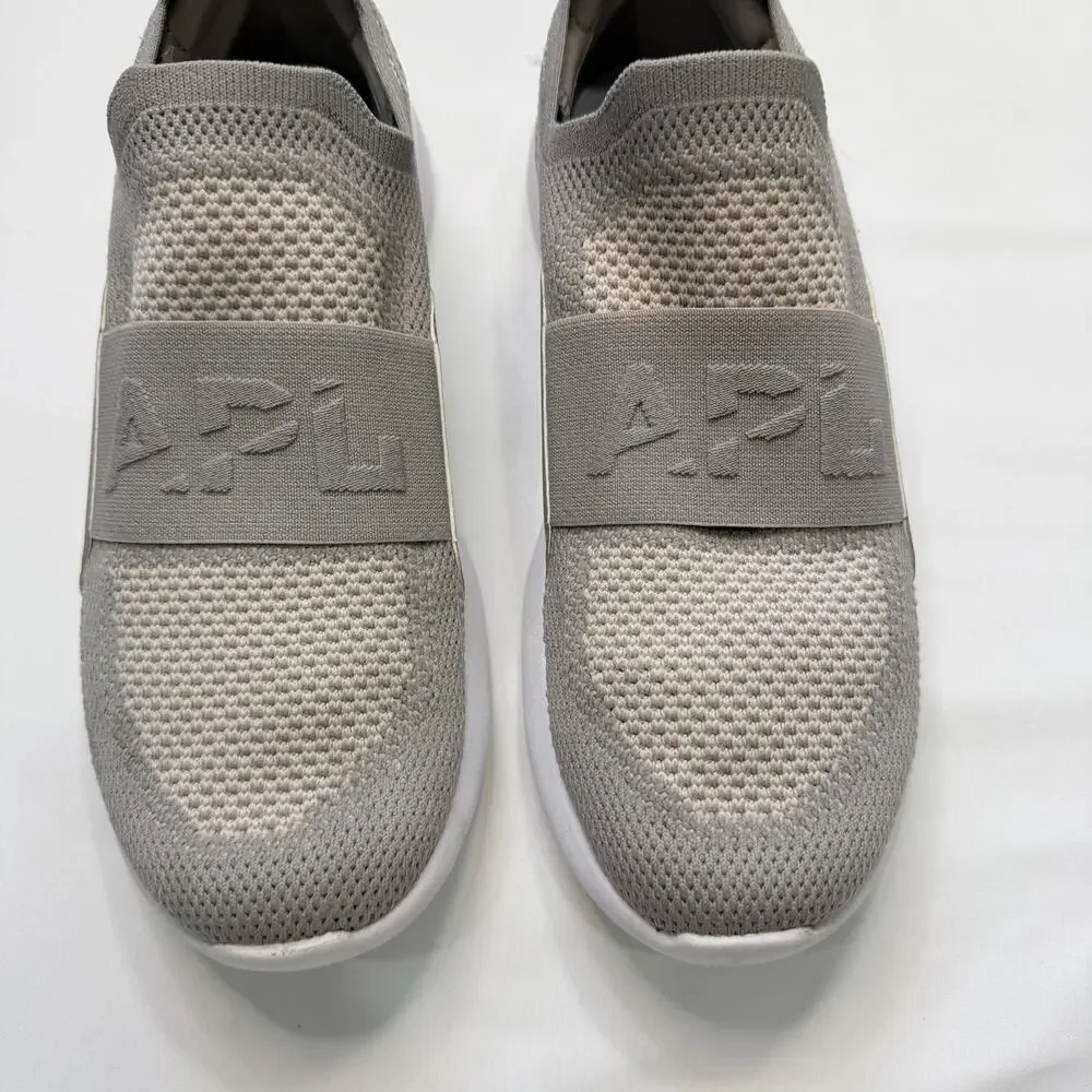 APL TechLoom Bliss Slip On Sneakers Women’s 9 Grey White Knit Athleisure